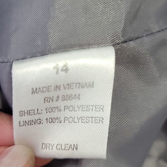 John Meyer Collection. Gray Hounds Tooth Blazer. Size 14. EUC - Picture 6 of 9